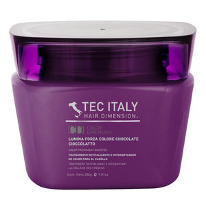 Tratamiento revitalizante para el mantenimiento de color TEC ITALY. Diseñado para prolongar la intensidad del color en cabellos teñidos. Proporciona protección contra los rayos UV. De venta en tiendas de belleza profesional de Panama